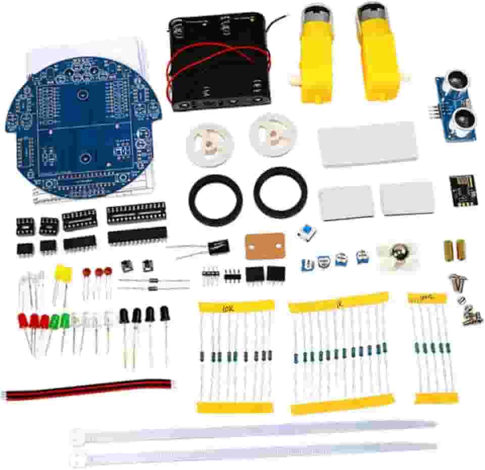 Almencla Kit DIY para carro inteligente, brinquedo educacional, robô com programação gráfica, kit eletrônico DIY para ensino de soldagem e hobbyistas, Type a