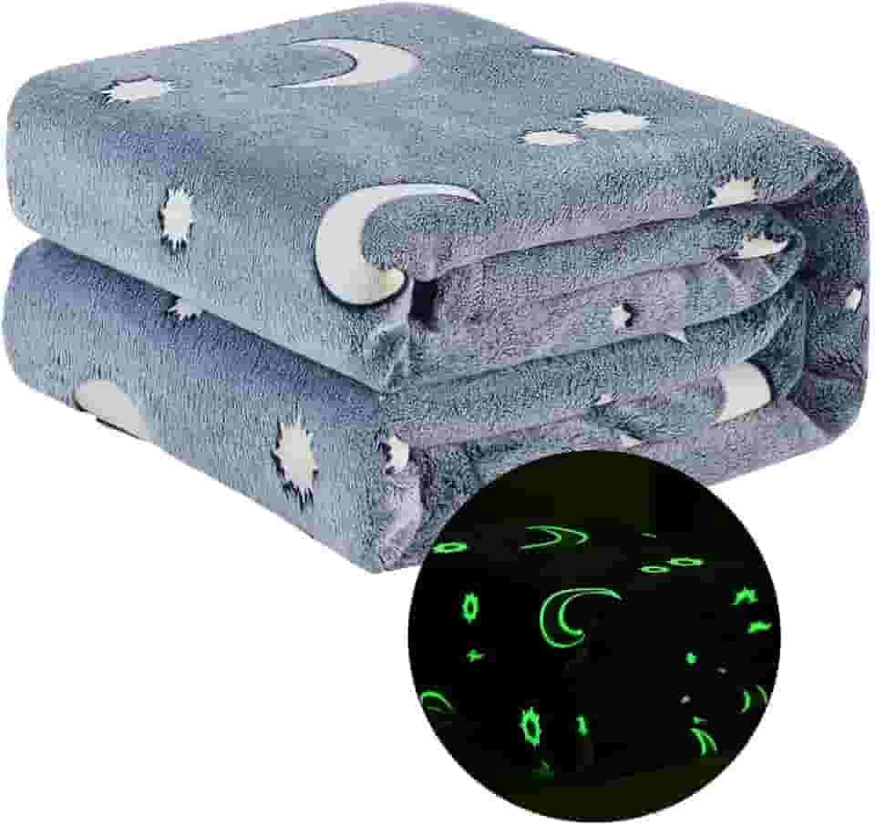 Manta Cobertor Brilhante para Crianças que Ilumina no Escuro Infantil Microfibra Fluorescente Magica Neon Luminosa 1,80/2,00MTS (Menina)