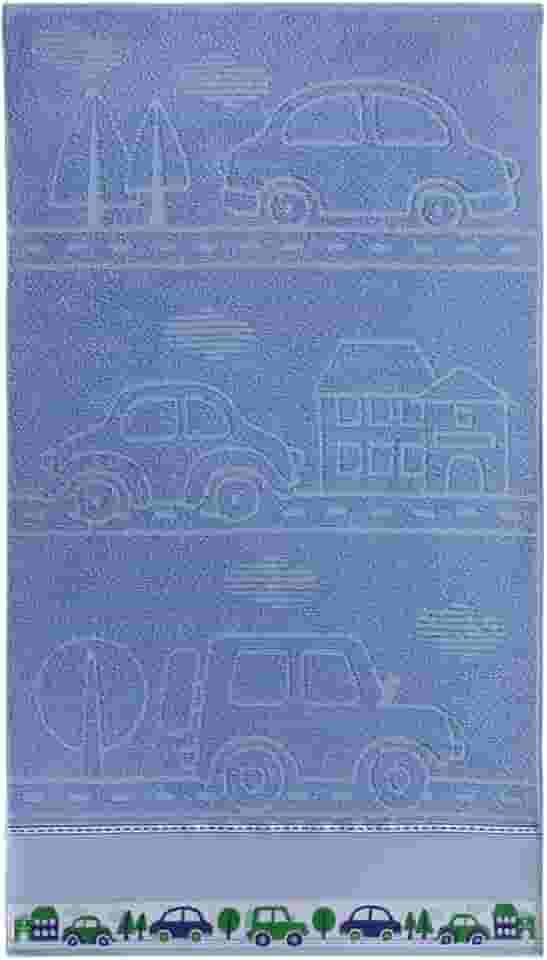 Toalha de Banho Infantil 1,20m x 0,68m Algodão Tecido Grosso Azul Bebê