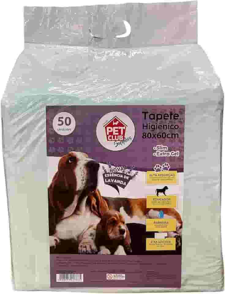 Tapete Higiênico Pet Club Lavanda 80X60 cm 50 unidades