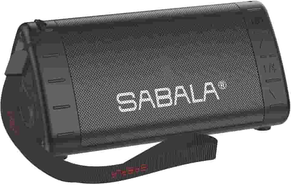 Caixa de Som Bluetooth SABALA DR-901,2200mAh Bluetooth 5.1, IPX5 TWS, de reprodução para atividades ao ar livre, praias e presentes (preto)