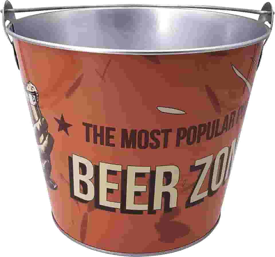 Balde de cerveja Beer Zone em metal 5 litros