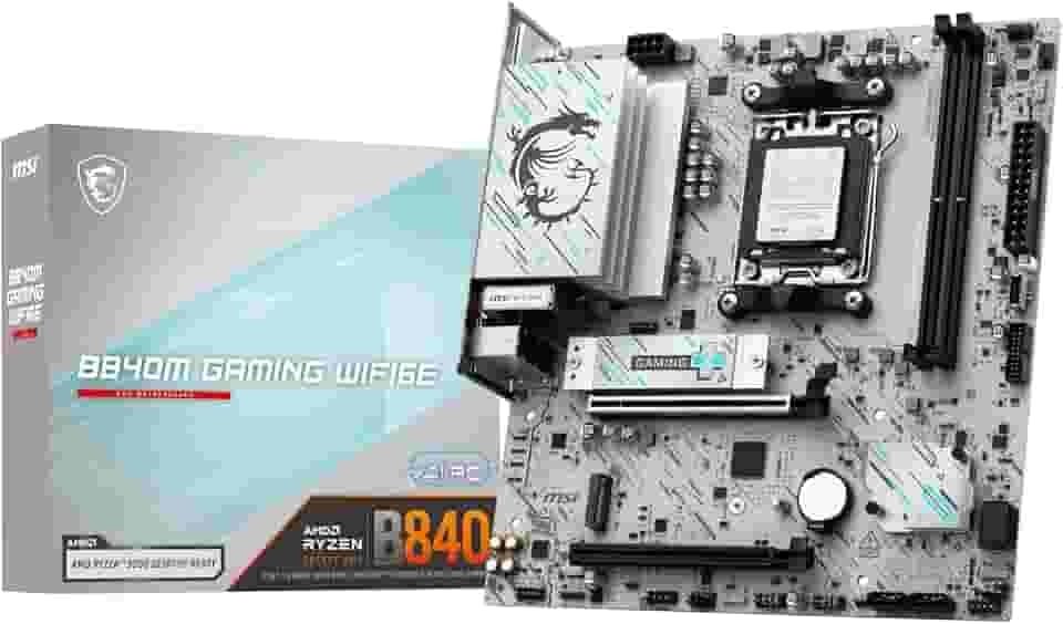 Placa Mãe MSI B840M GAMING WIFI6E (AM5/2xDDR5/HDMI/DisplayPort/M.2/USB 3.2)
