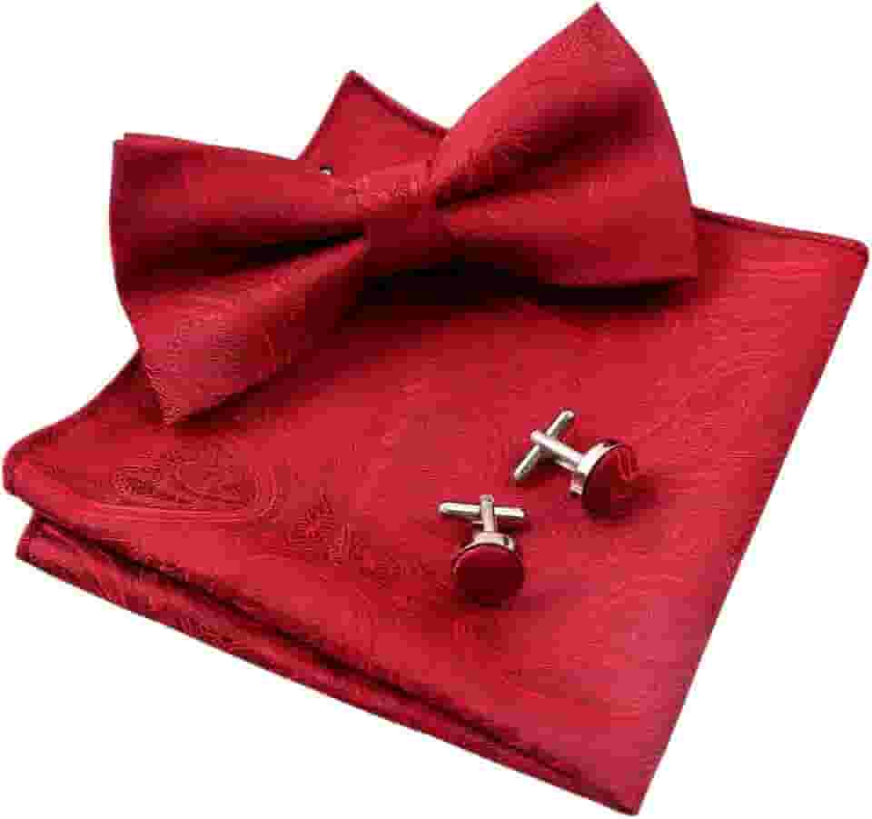 Gravata borboleta masculina clássica ajustável pré-amarrada