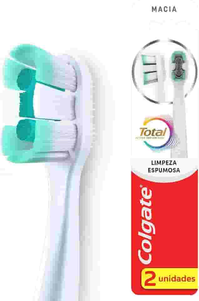 Escova Dental Colgate Total Limpeza Espumosa Suave 2 unidades