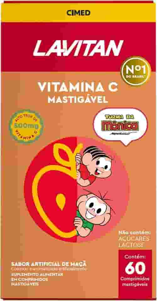 Lavitan Infantil Turma da Mônica Vitamina C Sabor Maçã com 60 Comprimidos Mastigáveis