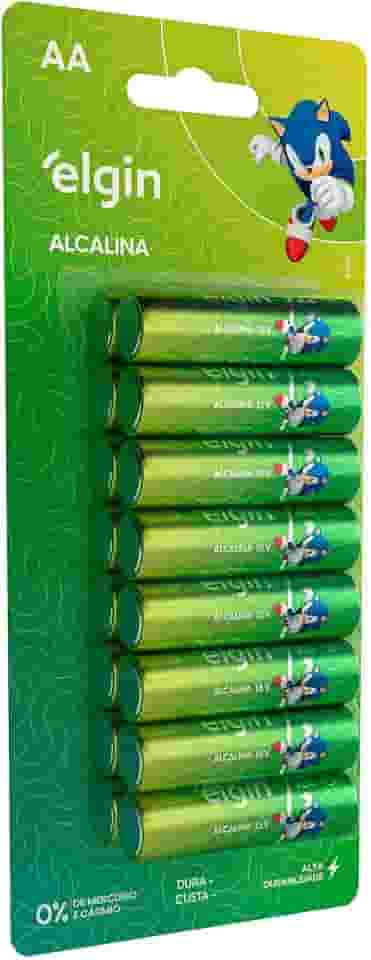 Pilha Alcalina AA com 16 unidades Elgin Comum