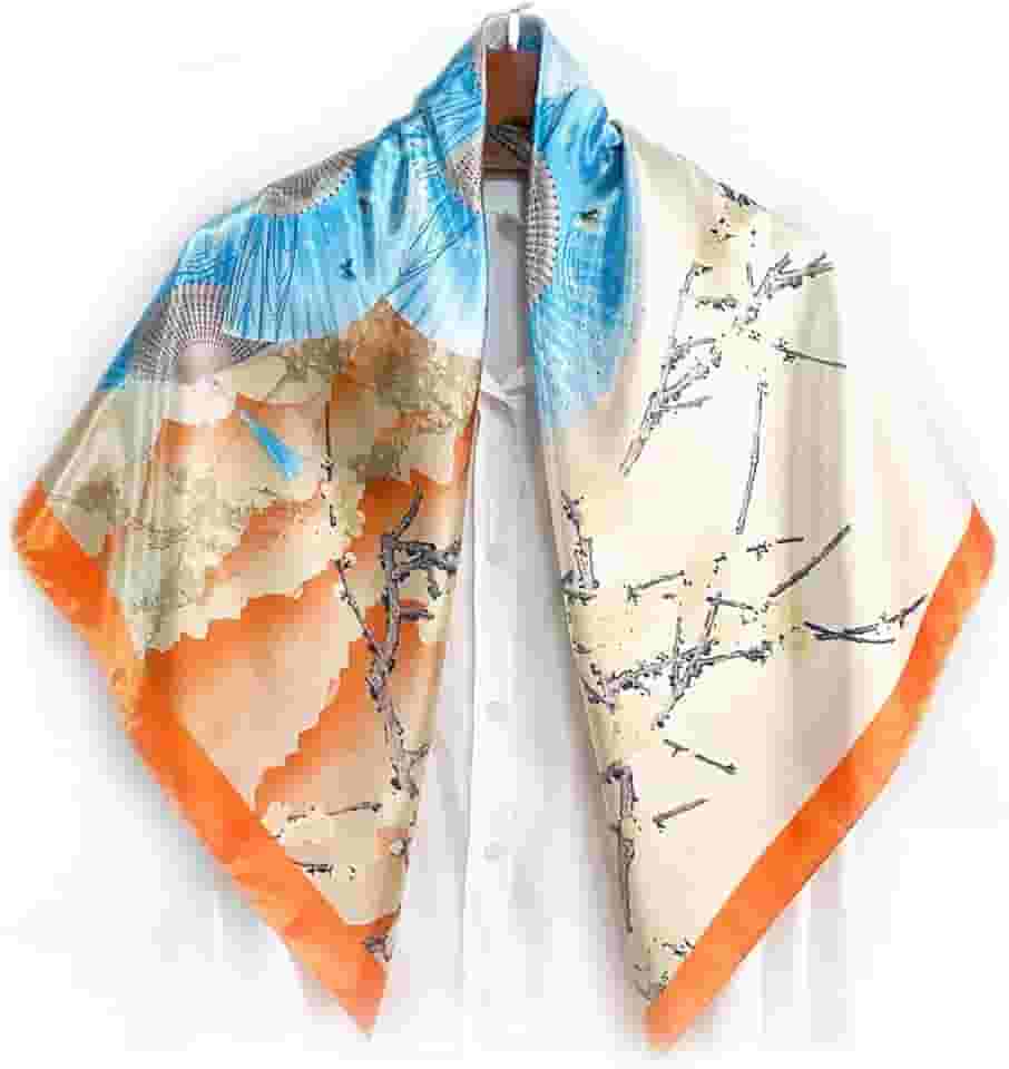 Lenço de seda para mulheres, leve, cetim, bandanas, cachecóis de cabeça, lenço de cetim para pescoço, 89 cm