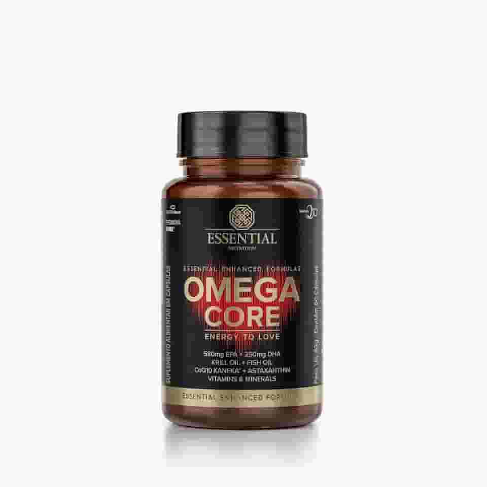 Omega Core Ômega 3 + Astaxantina + CoQ10 Essential Nutrition 60 Cápsulas