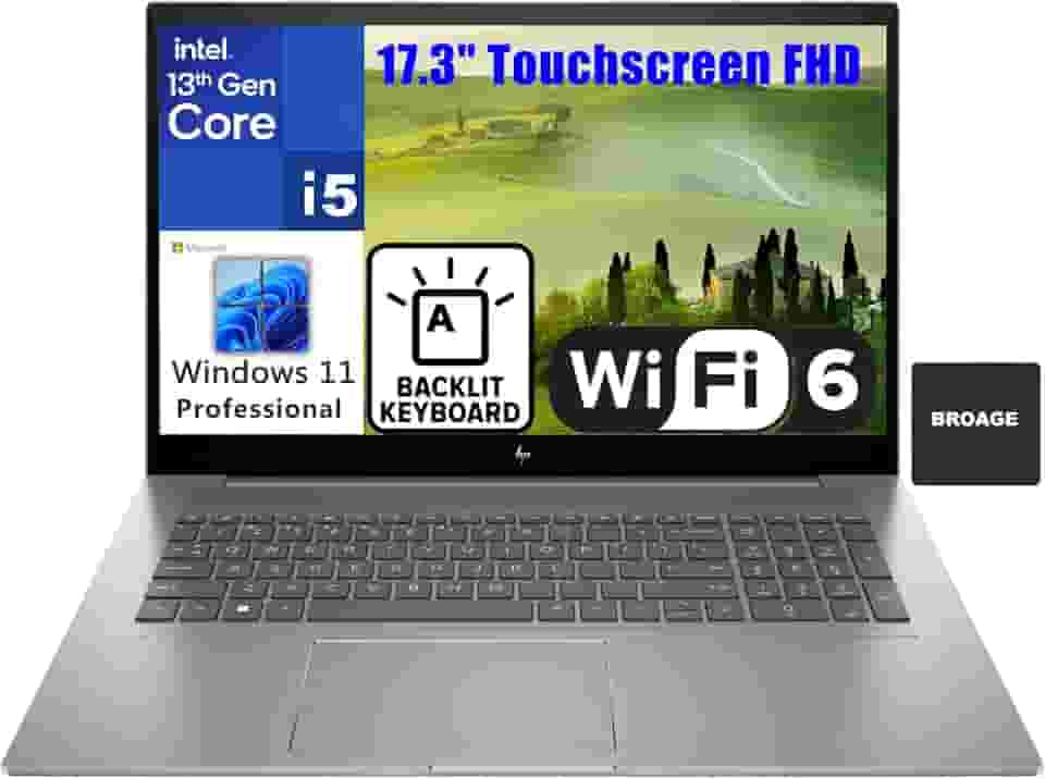 HP Laptop Empresarial Envy 17 2023 Com Tela Sensível Ao Toque Fhd De 17,3', Intel I5-13500H 14 Núcleos 13ª Geração (Beat I7-12650H), 32 Gb Ram Ddr4, Ssd Pcie 1 Tb, Wi-Fi 6E, Bluetooth 5.3, Teclado R