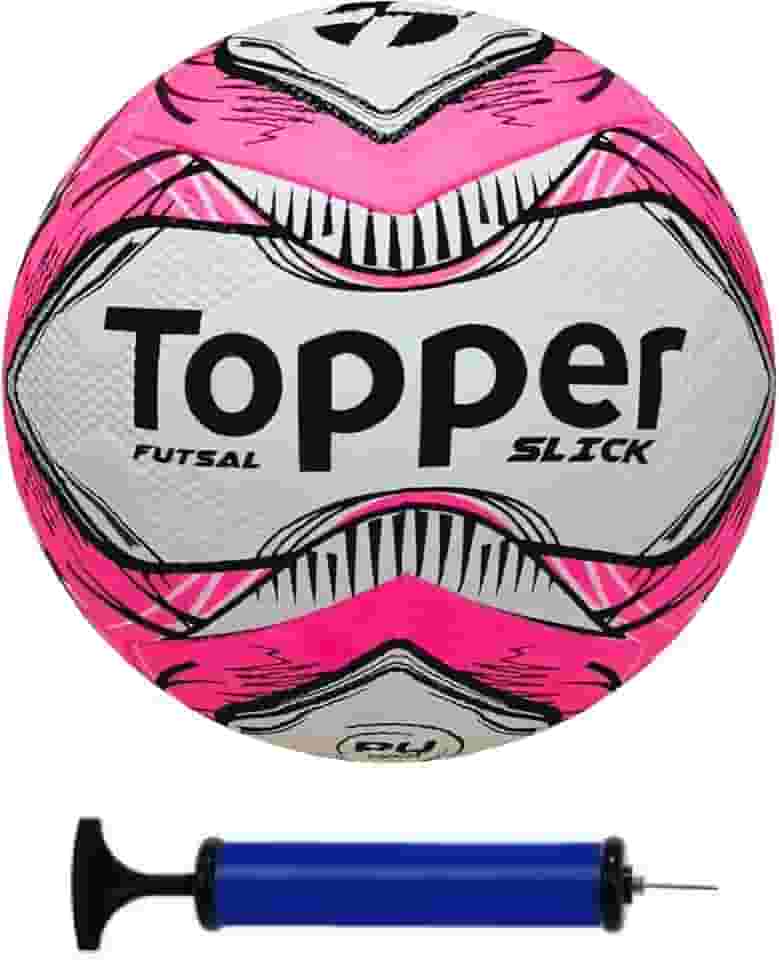 Bola Futsal Topper Slick Rosa + Bomba de Ar