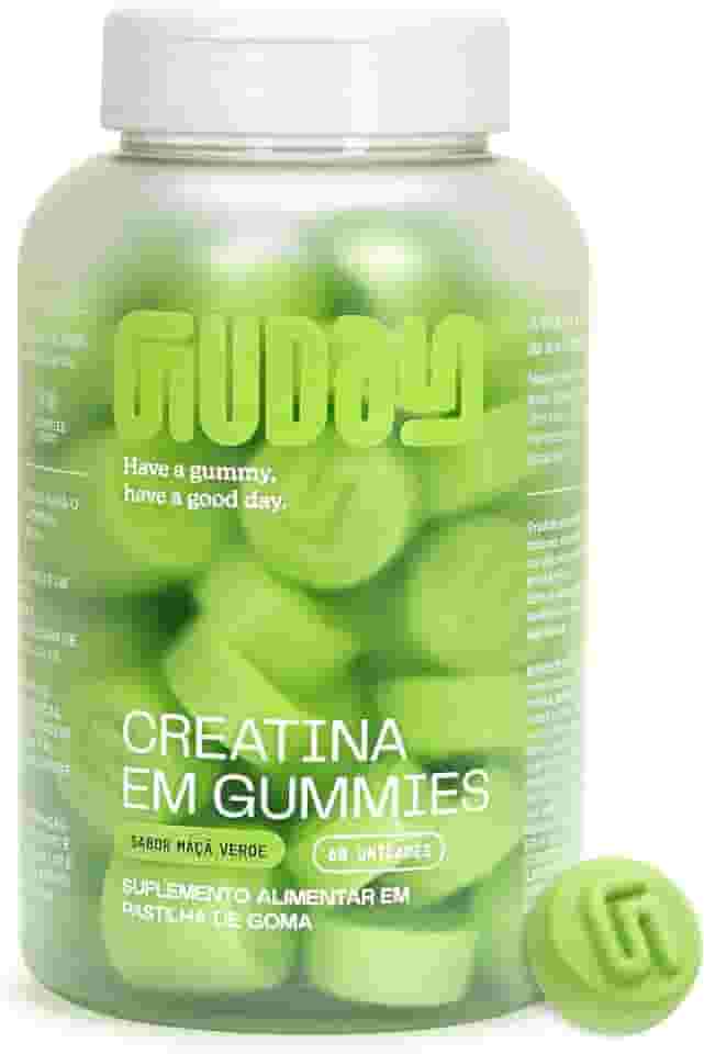 Guday Creatina Monoidratada em Gummies 60 Gomas Sabor Maçã Verde – Suplementação Prática e Refrescante para Sua Rotina de Treinos