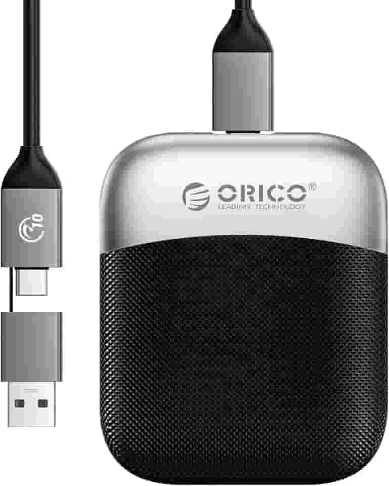 ORICO SSD externo de 256 GB com cabo USB C e A 2 em 1, até 460 MB/s, unidades de estado sólido portáteis Plug and Play, armazenamento confiável para smartphone USB C, tablet, PC - M5PLUS