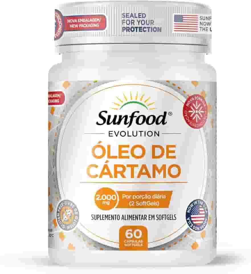 ÓLEO DE CÁRTAMO 2.000MG 60 SOFTGELS SUNFOOD EVOLUTION