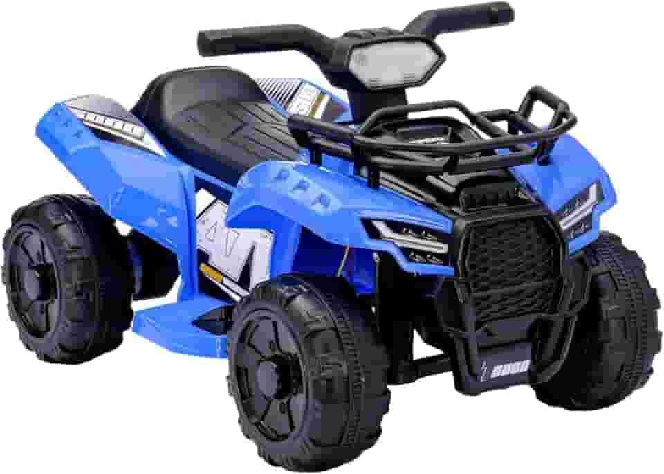 Bang Toys - Quadriciclo Elétrico Infantil Astro 6V - com Luzes de LED, Sons, Entrada USB/MP3, Acelerador no Pedal - Suporta até 30kg - Cor Azul