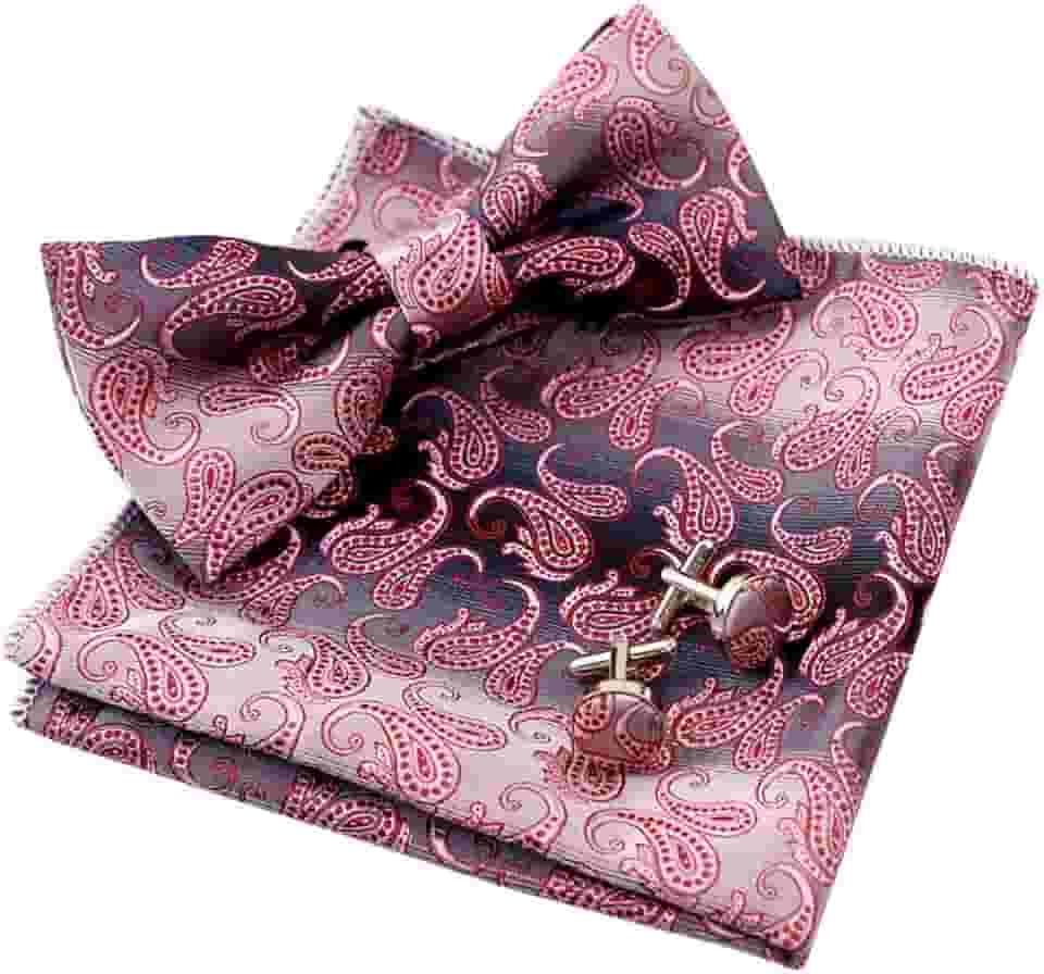 Gravata borboleta masculina clássica ajustável pré-amarrada