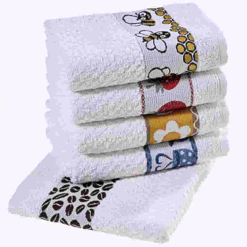 5 Toalhas de Louça Copa LAUNE HAUS Guardanapos Atoalhado Gourmet Grosso 500g/m² Alta Capacidade de Absorção e Usa Para Decorar