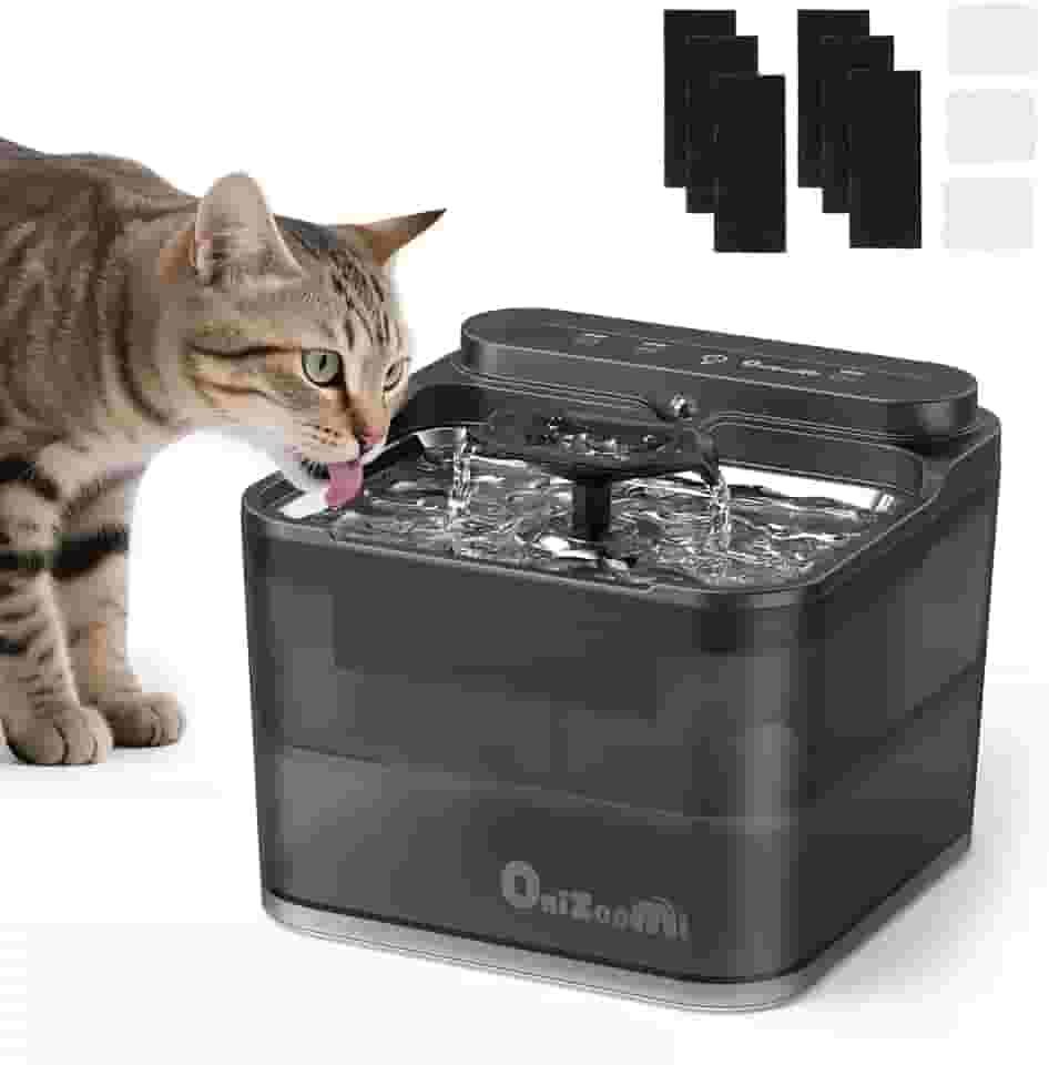 Automatico Pet Bebedouro para Gatos: Inteligente Water Fonte com Filtro e Sensor para Gato e Caes - 3L Wireless Automatic Cat e Cachorro Agua Fountain por Bateria com Bomba e inox bowl