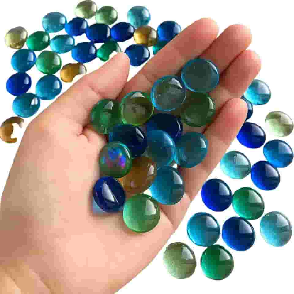 Pedra Gema de Vidro Decorativa Sortida 1000g Para Vasos, Arranjos, Aquários, Terrários, Festas e Artesanato - Brucaro Prime