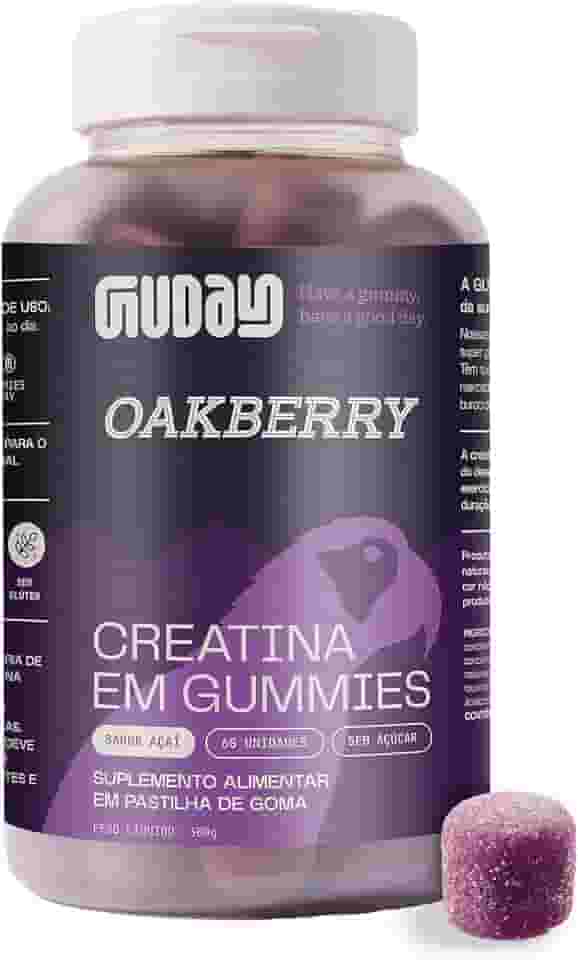 Creatina Monohidratada Guday Gummie Açai Oakberry Manucit 60 UN - 30 dias