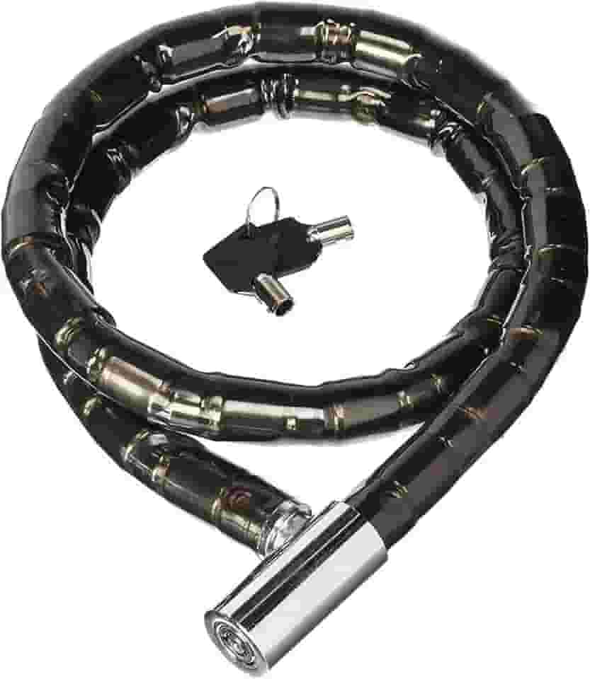 Cadeado Grosso Premium Corrente Trava Antifurto Moto Bike Trava Portão Capacete Com 2 Chaves