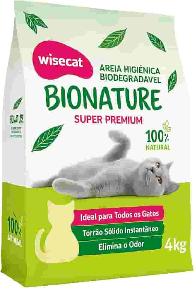 Bionature Areia Higiênica para Gatos Biodegradável Wisecat 4kg