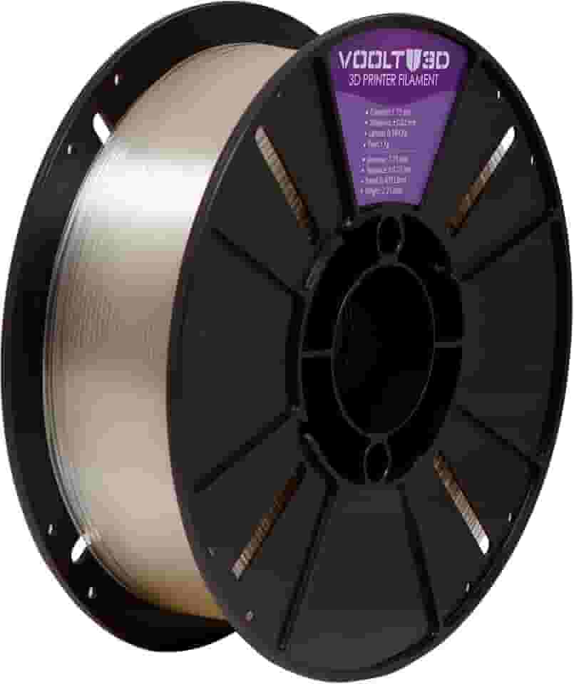 Filamento PETG Natural Translúcido 1kg - 1.75Mm Voolt 3D Para Impressora 3D