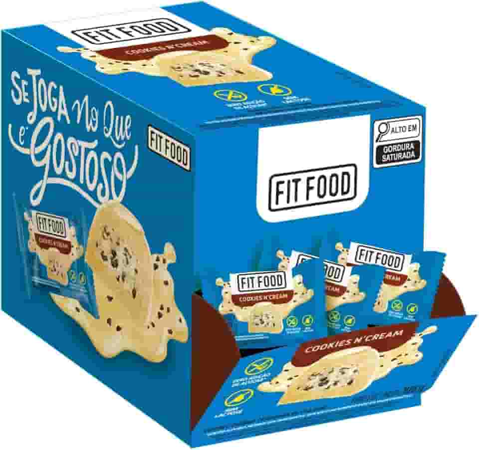 Fit Food Display Bombom de Chocolate Branco com Recheio Cookies n' Cream - 14 Unidades de 14g