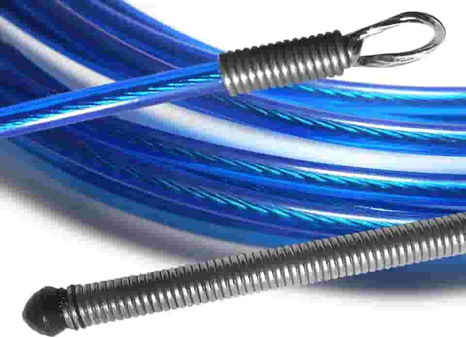 Puxa Fio Passa Fio Guia Sonda Profissional Alma De Aço Resistente Durável PF (Azul, 25 Metros)