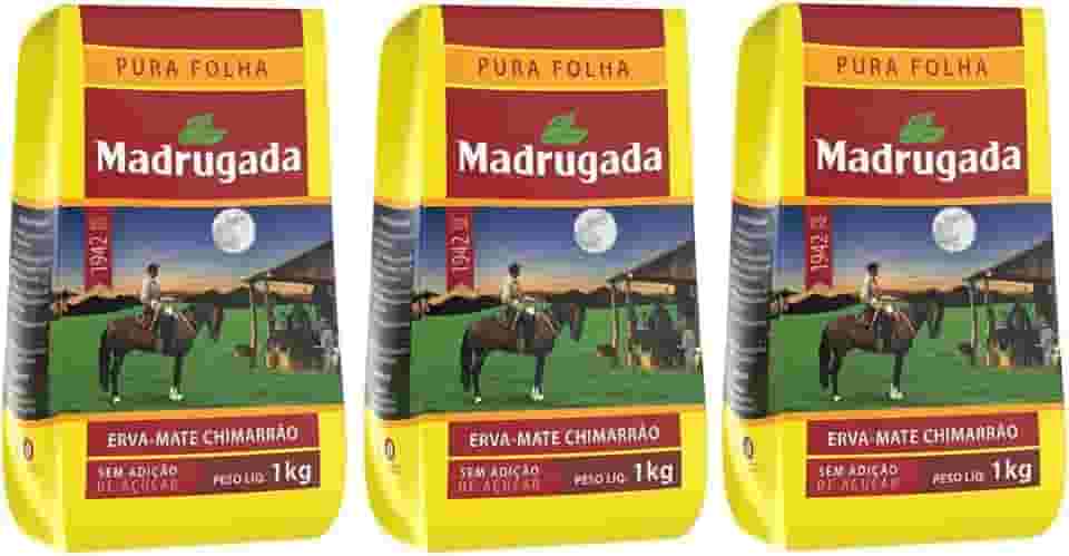 Erva Mate Madrugada Pura Folha Kit 3Kg