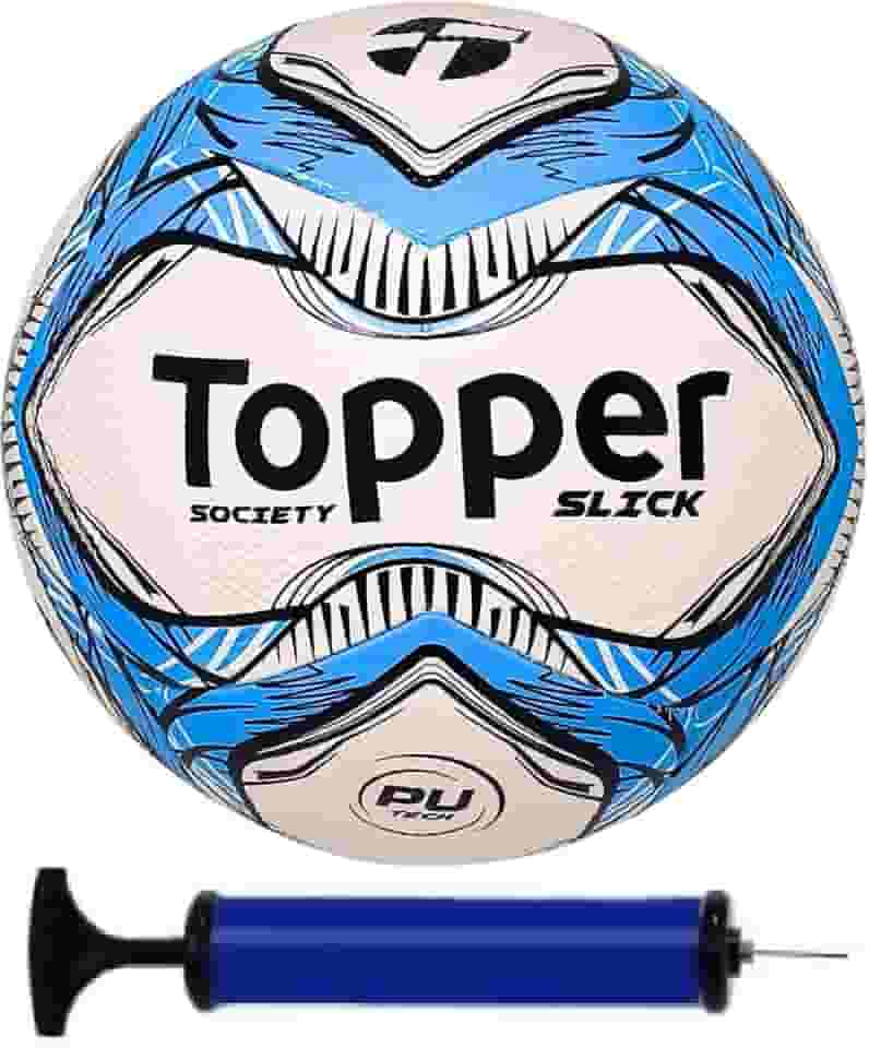 Bola Society Topper Slick Azul + Bomba De Ar