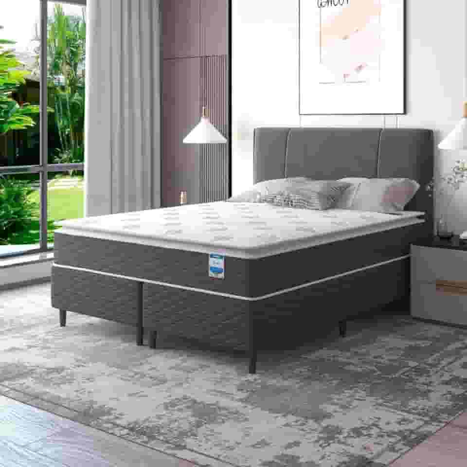 Cama Box King Molas Ensacadas Individualmente 193x203 Pillow Top Bertha Umaflex