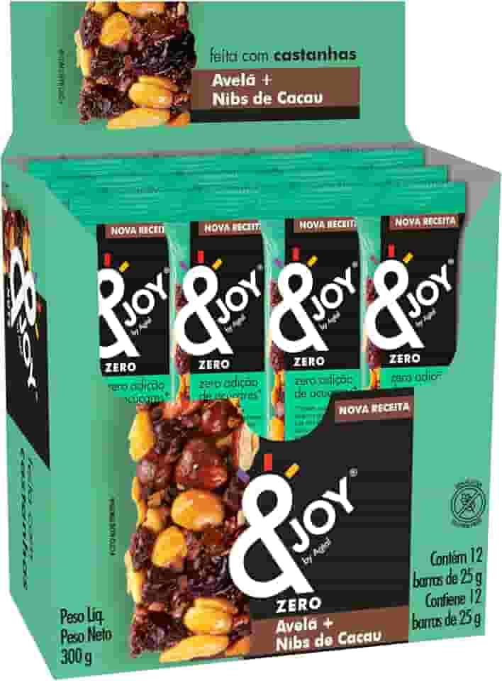 Enjoy Barra Zero Açúcar Avela E Nibs De Cacau 12 X 25G
