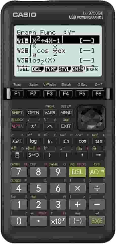 Calculadora gráfica padrão Casio fx-9750GIII, preto