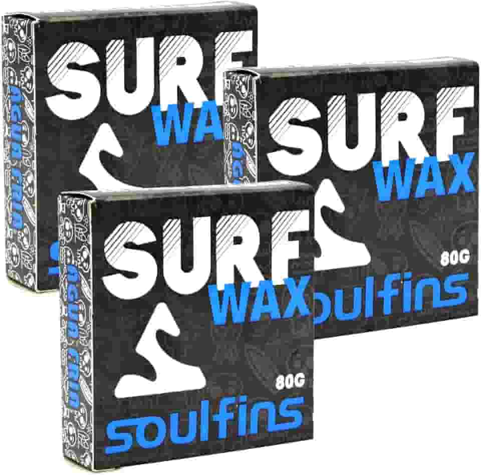 Kit 3 Parafinas Surf Wax 80g Parafina Prancha de Surf Soulfins Wax Grip Surf Água Quente ou Água Fria - KIT 3 PARAFINAS