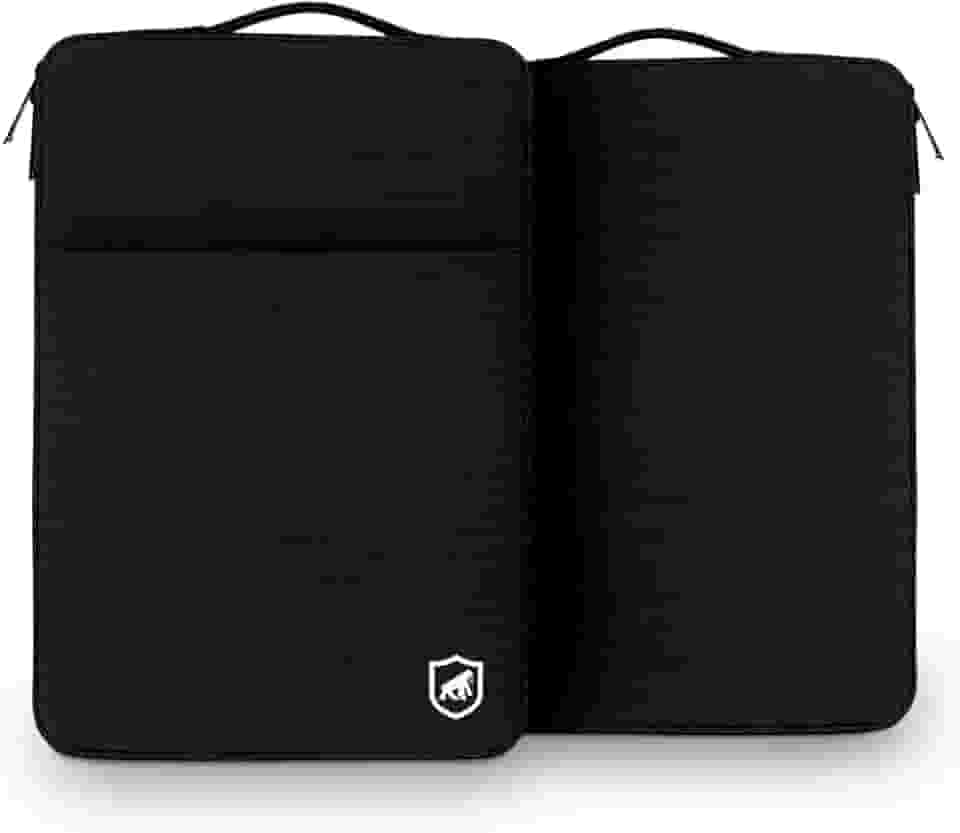 Gshield Capa Case para Notebook Aveludada com Alça e Bolso Externo com Zíper, Survivor Preta (13-13,3" Polegadas - 25x35 cm)