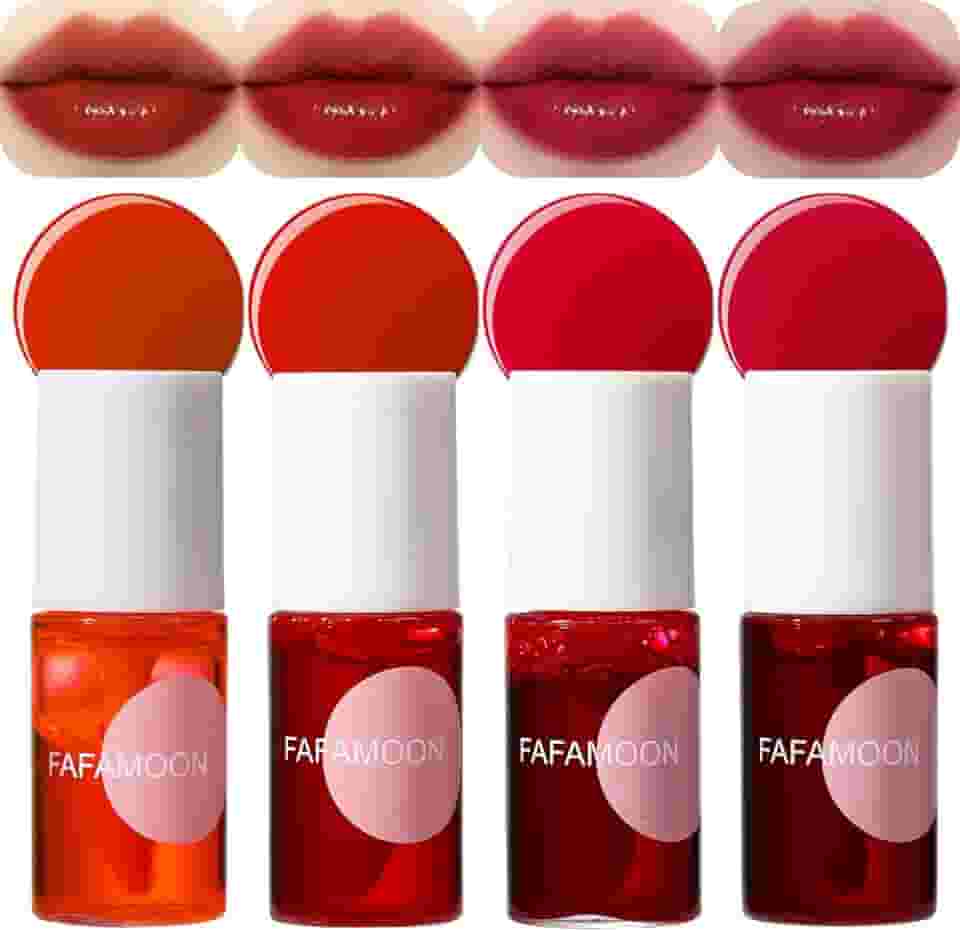 Conjunto De 4 Cores Batom, Brilho À Prova D'Água Longa Duração, Leve, Não Pegajoso E Transferência, Acabamento Fosco, Maquiagem Coreana, Multiuso Para Bochechas