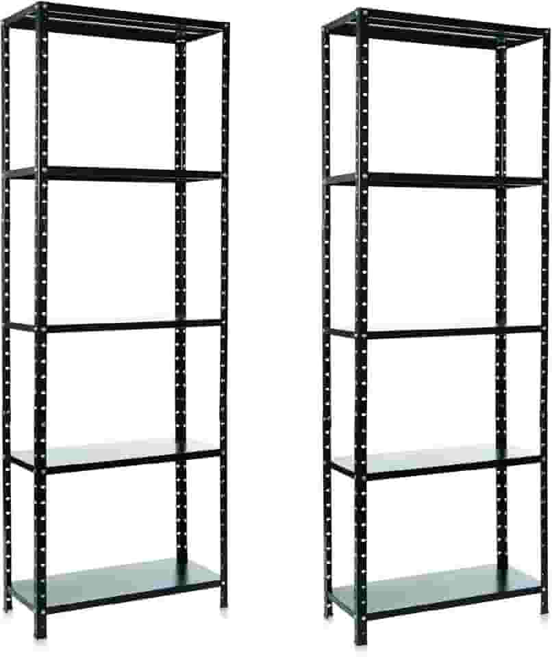 Estante Aço Tripartida Kit c/ 2 Unid. 5 Prateleiras Monte do Seu Jeito Casa Quarto Escritório Organização