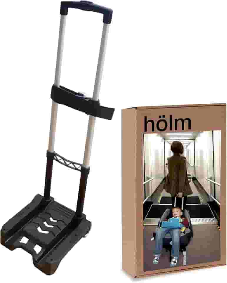 Carrinho de Viagem para Assento de Carro Do Aeroporto Holm e Transportador de Crianças - Um Rolo de Assento de Carro para Viajar. Dobrável, Armazenável e Arrumado Sob O Assento Do Avião Ou No Compartimento Superior.