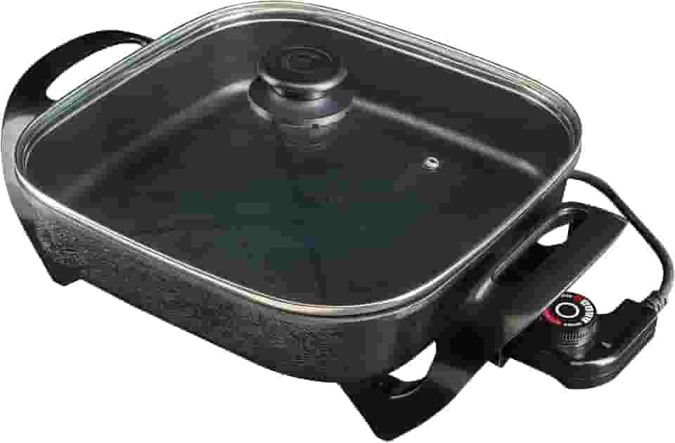 Agratto Panela eletrica Mangiare APEQ01l-01 preta quadrada 30cm 1500W 127V