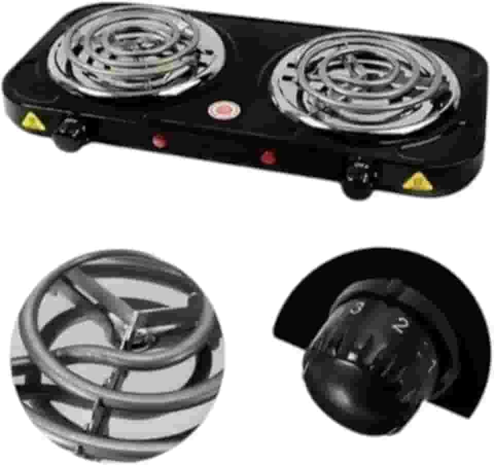 Fogareiro Fogão Elétrico Cooktop Camping 2000 Watts 2 Bocas 220V