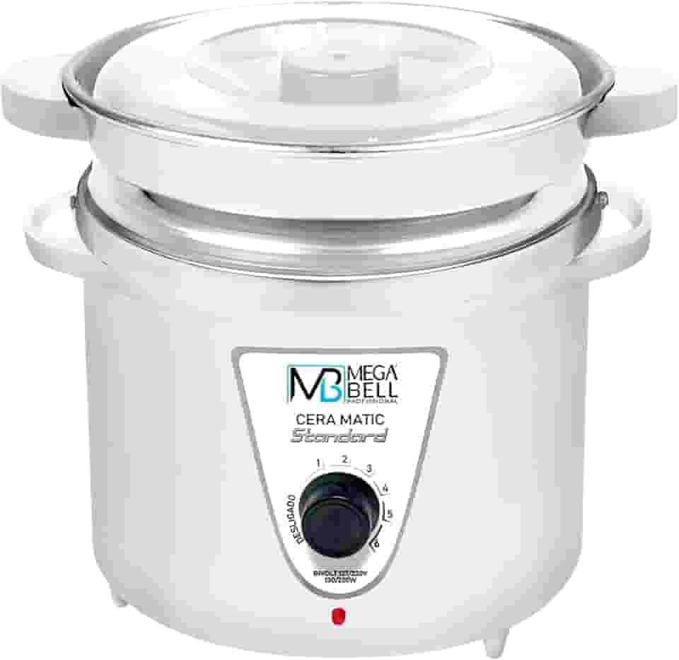 Mega Bell, Panela aquecedora de cera para depilação, Termocera, Cera-Matic Standard, Com refil, Bivolt, 900g, Branca