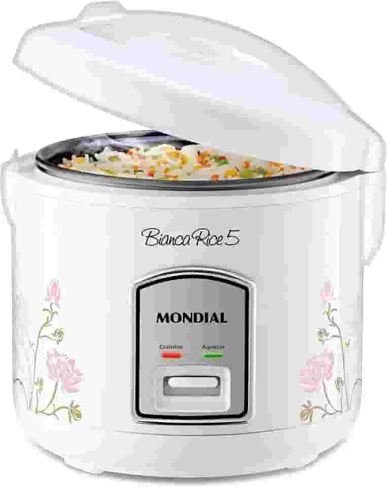 Panela De Arroz Bianca Rice 5, Mondial, Branco, 400W, 220V - NPE-05-5X