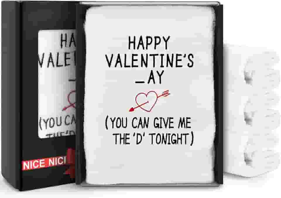 Presentes de Dia dos Namorados para ele, presentes de aniversário para ele namorado, marido, ideias de presentes, toalhas de banho românticas (Dia dos Namorados engraçados)