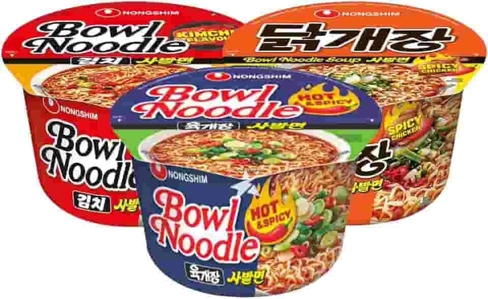 Kit Kpop Food Macarrão Lamen Bowl Noodle Coreano - 3 Sabores