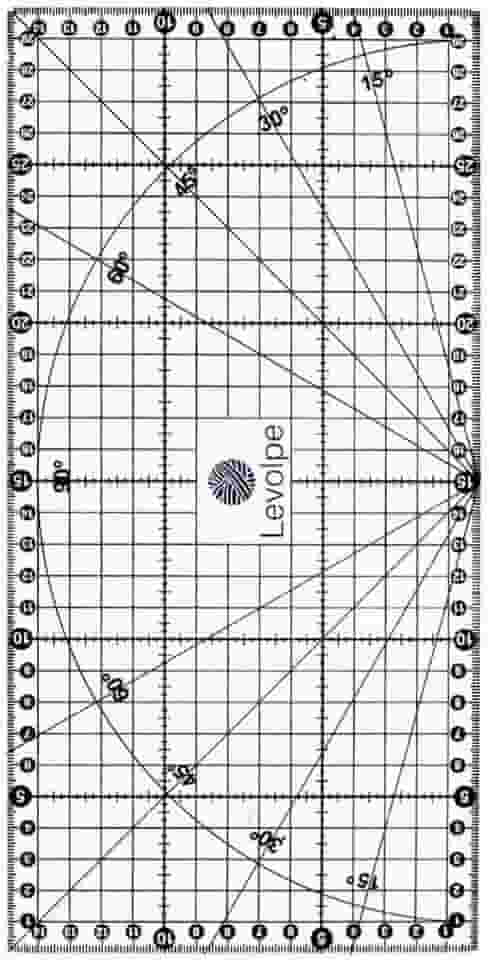 Régua 15x30 Cm Milimetrada Patchwork Artesanato