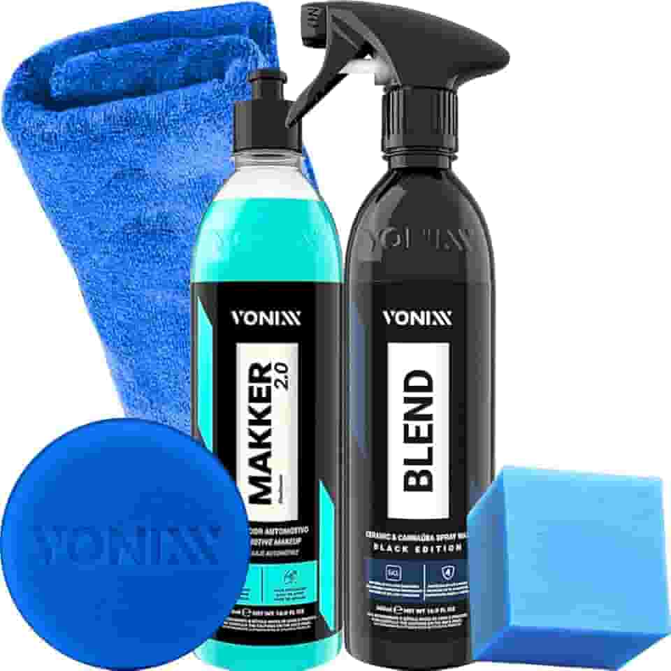 Kit Pintura Queimada Makker 2.0 Maquiador Automotivo Cera Carnaúba Blend Black Aplicador Vonixx Pano Espuma Yamase