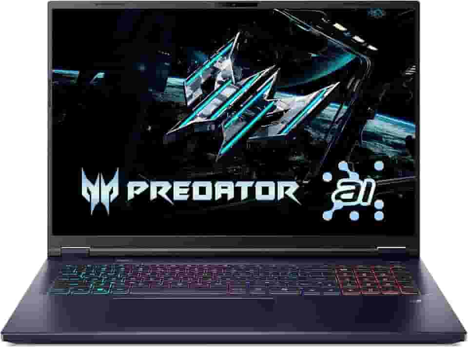 Acer Notebook para jogos Predator Helios Neo 18 AI | Processador Intel Core Ultra 9 275HX | NVIDIA GeForce RTX 5070 Ti | WQXGA 240Hz G-SYNC de 18 polegadas | DDR5 de 16 GB | SSD de 4 geração de 1 TB |