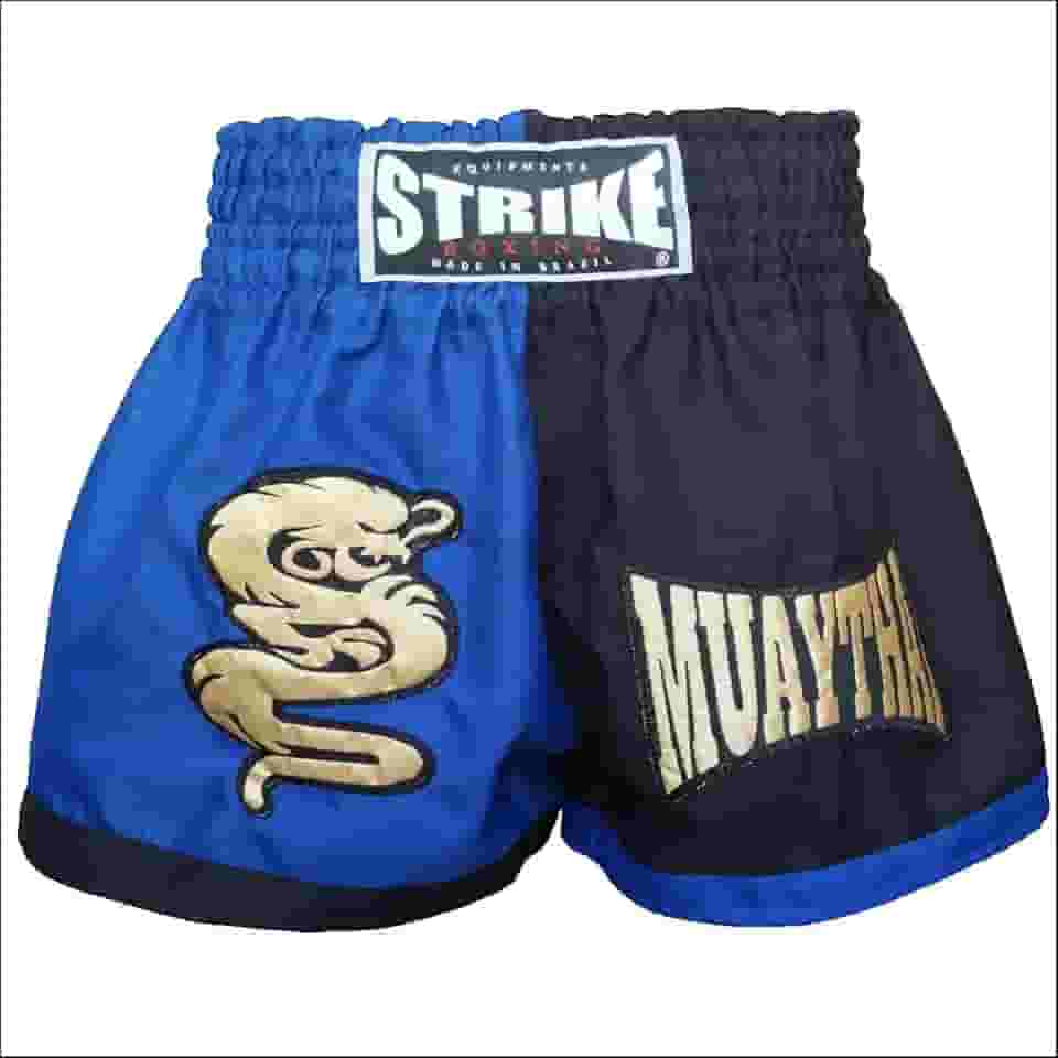 Short Muay Thai Strike Boxing Bermuda Calção Modelo Tailandês Bordado unissex …