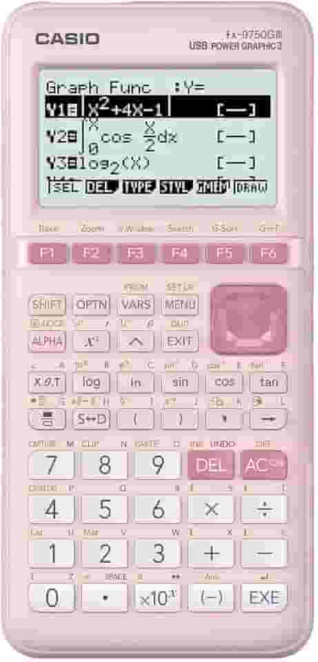 Casio Calculadora gráfica rosa fx-9750GIII (fx-9750GIII-PK)